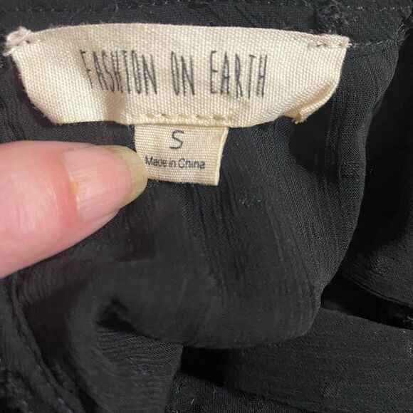 Y2K Sheer Lace Empire Waist Top Size Small Victorian Whimsigoth Fairy Croquette - Picture 8 of 13